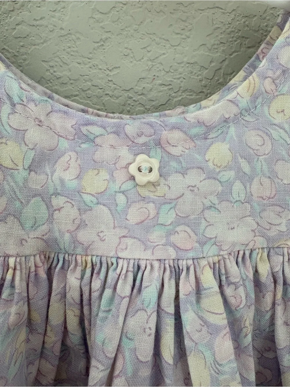SIMI Vintage Girls Sun Dress Cotton 90's Ruffle Sleeve Spring Flowers Size 4